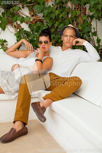 Image of Elegant trendy young couple