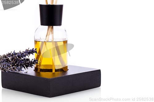 Image of aromatic lavender oil fragrant object isolated
