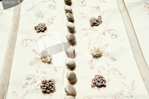 Image of Detail of wedding dress