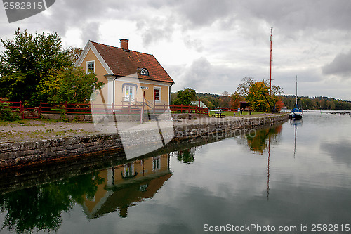 Image of Motala by the channel