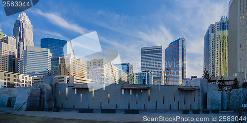 Image of december 27, 2013, charlotte, nc - view of charlotte skyline at 