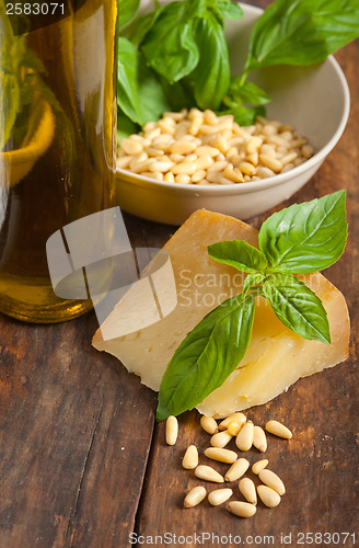 Image of Italian basil pesto ingredients