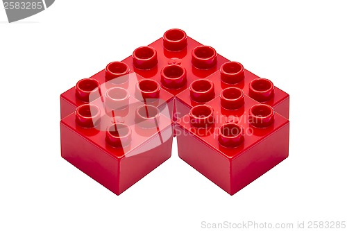 Image of Red building blocks