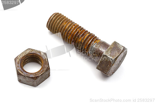 Image of Rusty nut and bolt