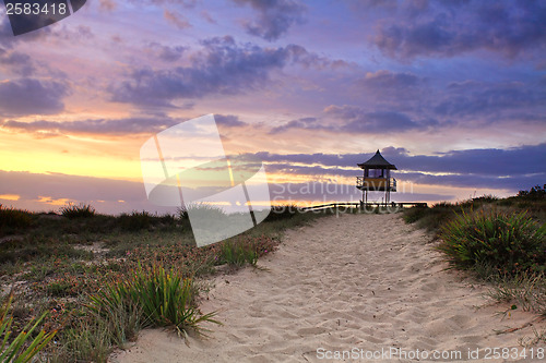 Image of Sandy Beach Path, Sunrise