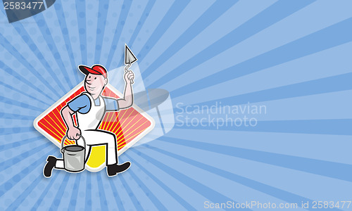 Image of Plaster Masonry Worker Cartoon