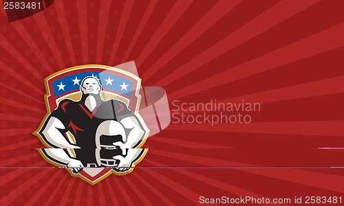 Image of American Football Tackle Linebacker Helmet Shield
