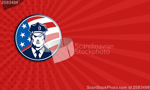 Image of American Policeman Security Guard Retro