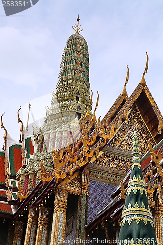Image of Buddhist temple closeup