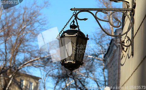 Image of Ancient lantern on the wall