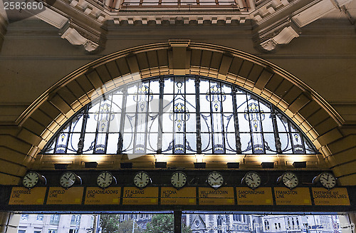 Image of Melbourne train station clocks showing different Australian time