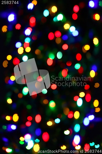 Image of Holiday unfocused color lights