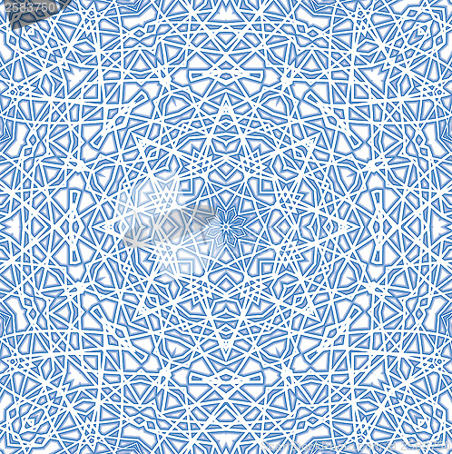 Image of Abstract blue pattern on white