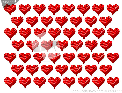 Image of texture from red hearts