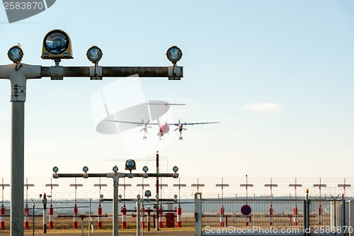 Image of Airport landing lights