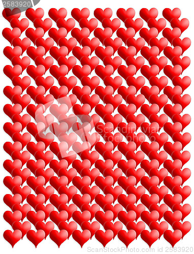 Image of texture from red hearts