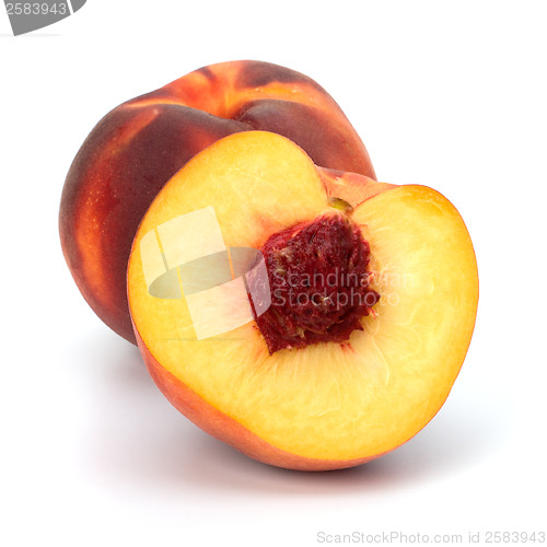 Image of peach isolated on white background