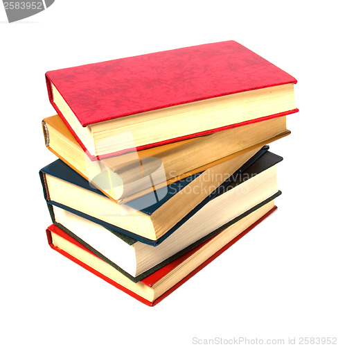 Image of book stack isolated on the white 

