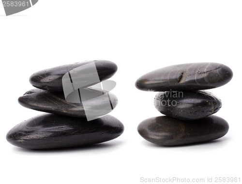 Image of zen stones isolated on white background 