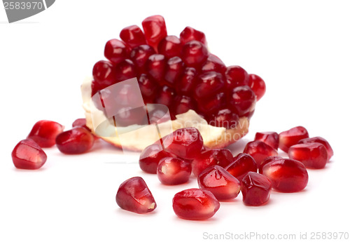 Image of pomegranate isolated on white background