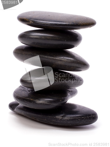 Image of zen stones isolated on white background