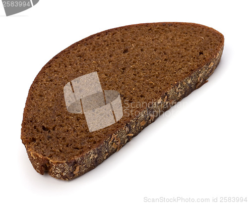 Image of rye bread isolated on white background 