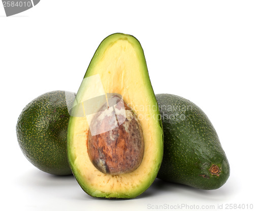 Image of avocado isolated on white background