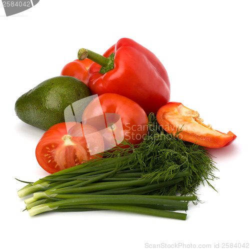 Image of vegetables isolated on white background