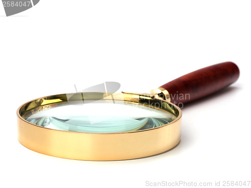 Image of hand magnifier isolated on white background