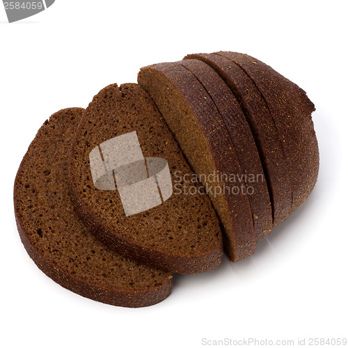 Image of rye bread isolated on white background 