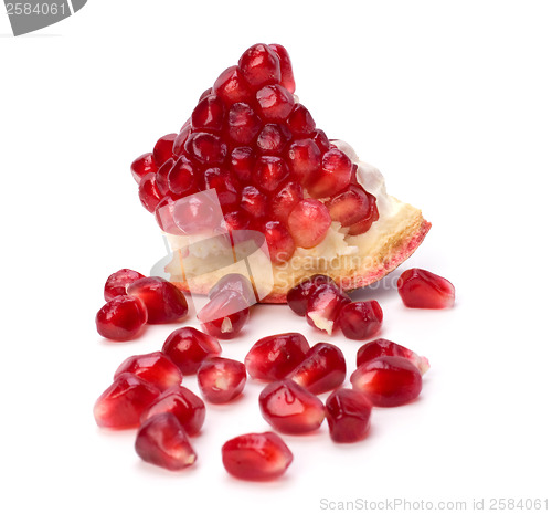 Image of pomegranate isolated on white background