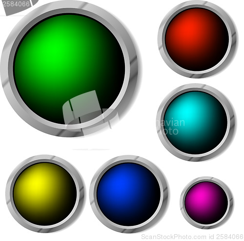 Image of raster. glossy buttons