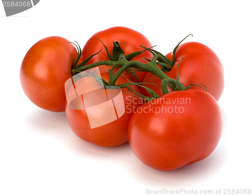 Image of red tomato isolated on the white background 