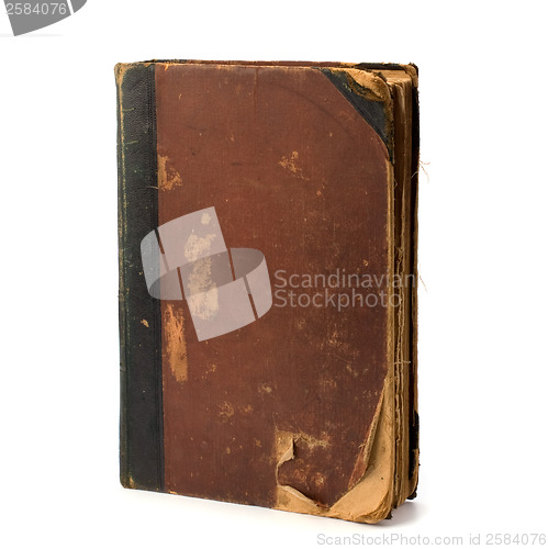 Image of tattered book isolated on white background