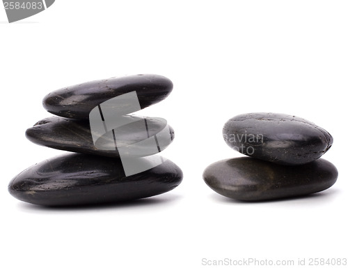 Image of zen stones isolated on white background 