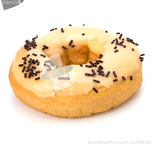 Image of Delicious doughnut isolated on white background 