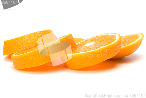 Image of orange slices isolated on white background 