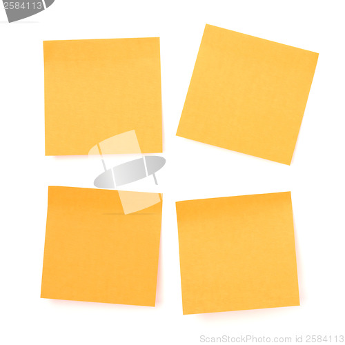 Image of Yellow sticky memo paper 