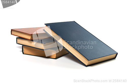 Image of books stack isolated on white