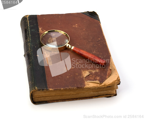 Image of tattered book isolated on white background