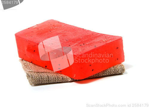 Image of natural soap bar isolated on white background 