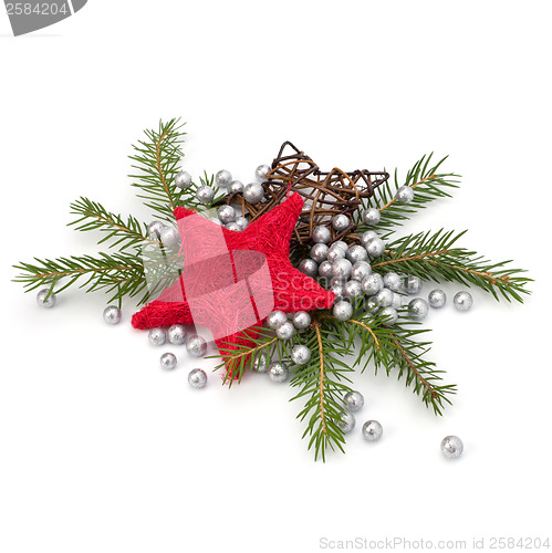 Image of Christmas decoration isolated on white background