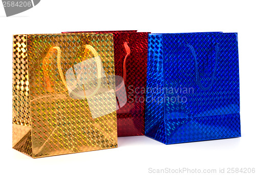 Image of gift bags isolated on white background