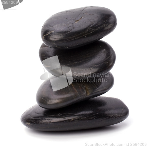 Image of zen stones isolated on white background 