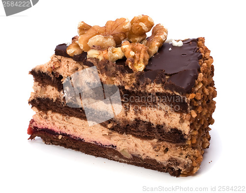 Image of Slice of chocolate cream cake