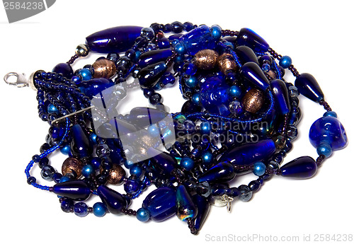 Image of colorful beads isolated on white background