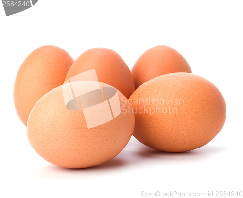 Image of eggs isolated on white background