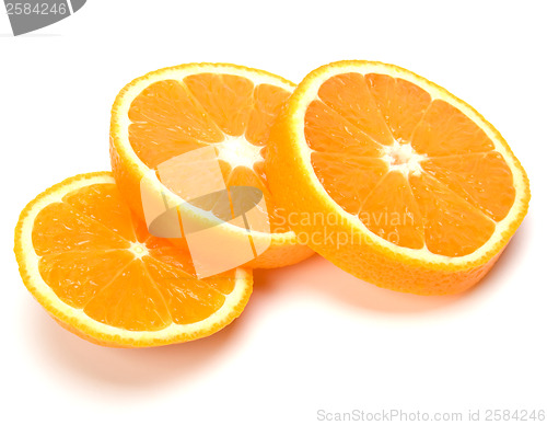 Image of orange slices isolated on white background 