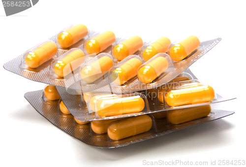 Image of Capsules isolated on white background