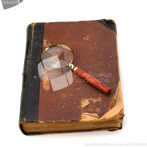 Image of tattered book isolated on white background